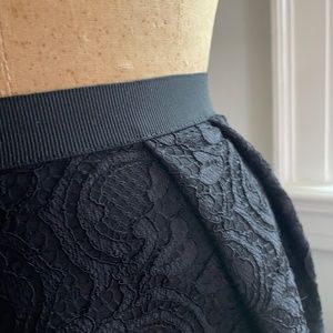 Black Guipure Lace Skirt